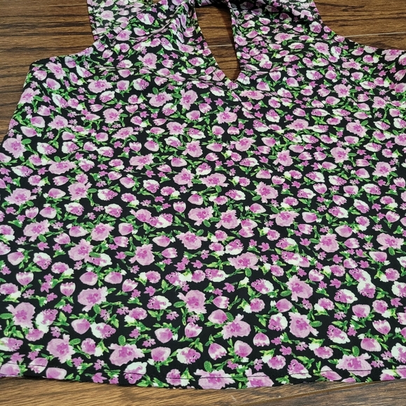 Zara NEW Purple Floral Pattern Sleeveless Causal Thick Straps Lightweight Top - Picture 7 of 16